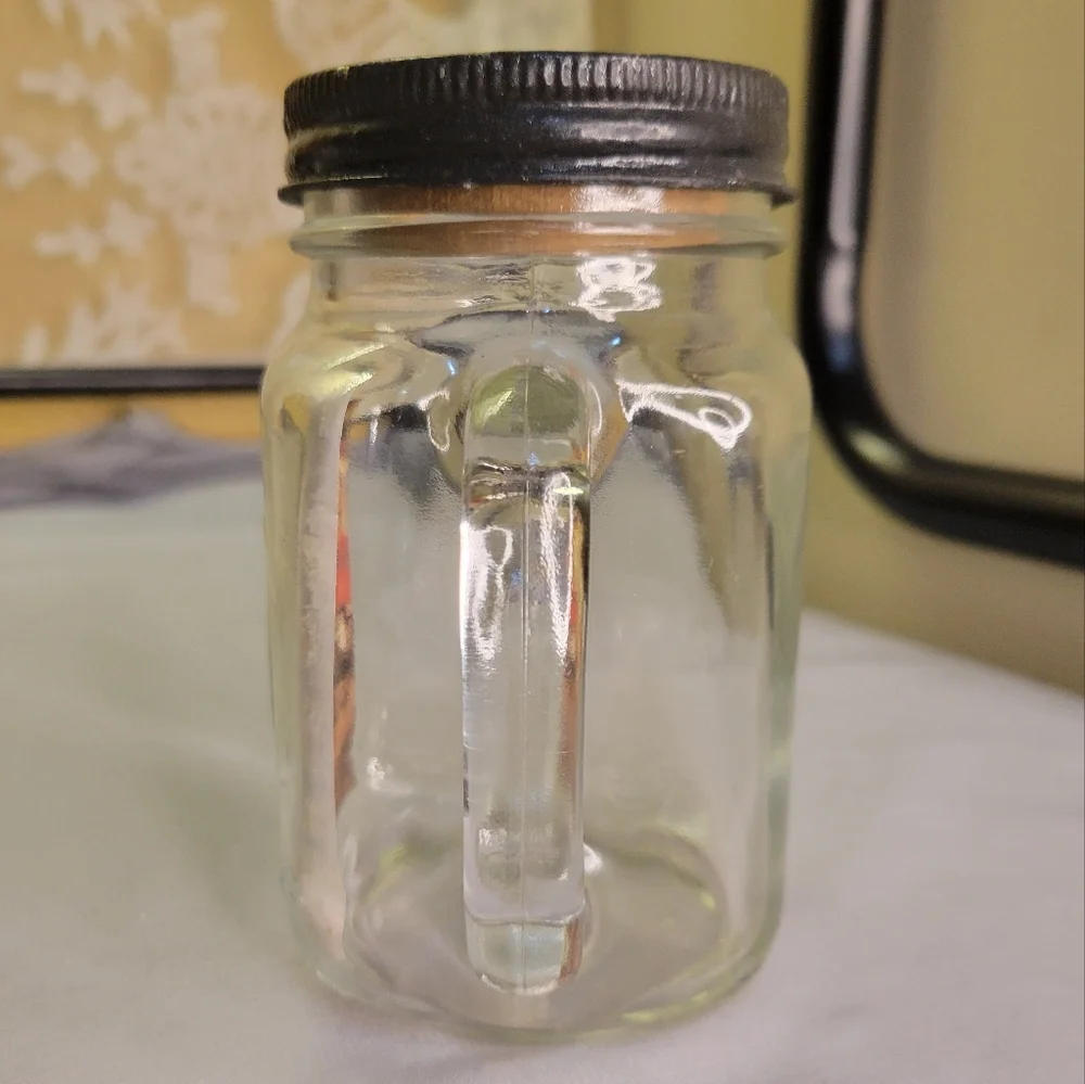 Vtg County Fair Drinking Clear Glass Rooster Wheat Lidded Apothecary Jar